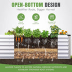 INNO STAGE 8x3x2ft Galvanized Raised Garden Bed, Raised Garden Bed Kit-Metal - Image 7