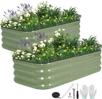 3 in 1 Galvanized Raised Garden Bed by BIRDSINYARD