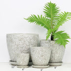 8 Inch + 6 Inch Retro Ceramic Planter Set of 2 - Image 5