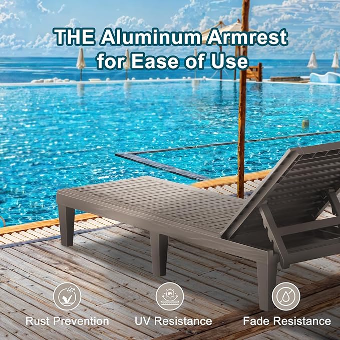 ROJIK Outdoor Chaise Lounge Chair - Image 6