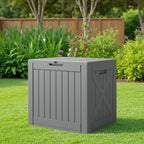 JUMMICO 42 Gallon Deck Box Waterproof, Resin Outdoor Storage Box - Image 6