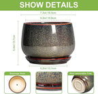 G EPGardening 7 Inch Ceramic Pots - Image 3