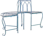 SAFAVIEH Outdoor Furniture Collection – Abia Antique Blue Distressed Wrought - Image 8