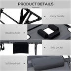 Outsunny 2 Piece Folding Chaise Lounge - Image 5