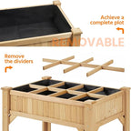 Yaheetech 36'' Hx25'' Wx37'' L Raised Garden Bed 8 Pocket Herbs Garden Planter - Image 7