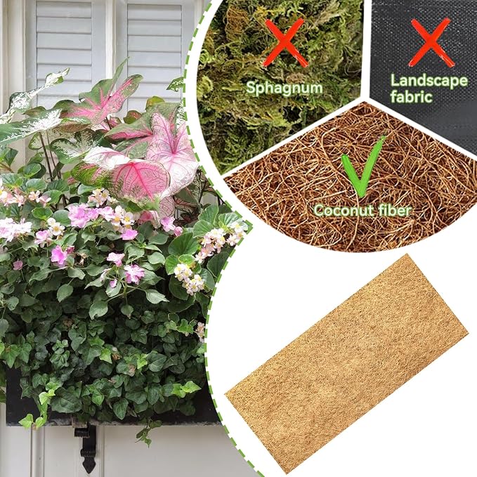 14x100 Inch Coconut Liner Roll for Planters Flower Basket Natural Coco Fiber - Image 5