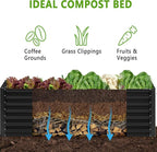 2PCS 8x2x1FT Galvanized Raised Garden Bed, Planter Raised Beds-Metal Garden Box - Image 3