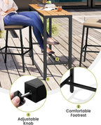 Crestlive Products Outdoor Bar Table and Chairs Set, 3 Piece Outside Patio Bar - Image 7