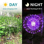 JJGoo Solar Firework Lights, 2 Pack 150 LEDs 2 Lighting Modes Solar Lights - Image 7