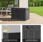 TARKARI 50 Gallon Lockable Resin Deck Box, Waterproof & UV-Resistant Outdoor - Image 4