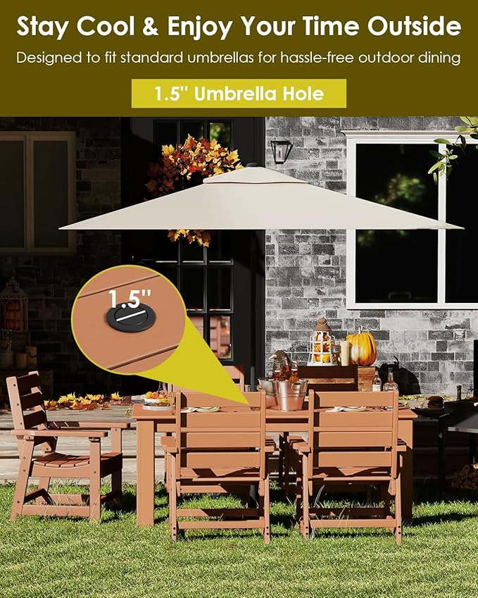 GREENVINES 5-Piece Outdoor Dining Set | HDPE | Patio Table and Chairs Sets - Image 5