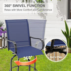 5 Piece Outdoor High Top Bar Set, 5 Pieces Outdoor Swivel Bar Set - Image 3