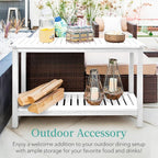 Best Choice Products 48in 2-Shelf Eucalyptus Wooden Console Table Indoor - Image 3