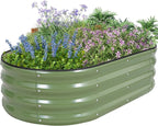 Galvanized Raised Garden Bed Outdoor, Rust-Resistant Garden Planter Box by HEALSTOK