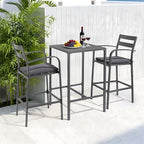 VINGLI 3-Piece Outdoor Bar Set, Aluminum Bar Height Table & 2 Chairs - Image 7