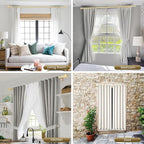 1” Diameter Gold Curtain Rod Itself is 30-60 inch 2 Pack, Fit 30 to 56 Windows - Image 7