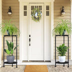 2-Pack Plant Stand Indoor Outdoor, Heavy Duty Indoor Plant Shelf, 2 Tier - Image 2