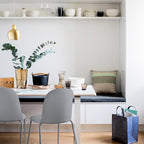 2xhome Modern Stackable Armless Dining Chair | Plastic Shell Seat - Image 2