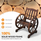 VINGLI Rustic Wooden Patio Chair - Image 6