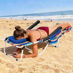 ABORON Tanning Chair with Face Hole, 5-Position Adjustable Reclining Beach - Image 2