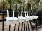 10" Hanging Flower Pots, Railing Planters Fence Pot - Image 9
