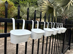 10" Hanging Flower Pots, Railing Planters Fence Pot - Image 9