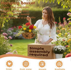 12 inch Metal Hanging Baskets For Plants Outdoor 4 Pack Round Metal Wire - Image 2