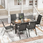 TLSUNNY 7 Pieces Patio Dining Set, Outdoor Table and Chairs W/1.69″ Umbrella - Image 7