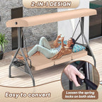 3 Seat Outdoor Porch Patio Swing - Image 5
