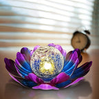 WNP Solar Lotus Flower Light Outdoor Decorations, Solar Powered Outdoor Garden - Image 8