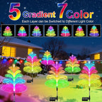 Solar Lights Outdoor Waterproof 7 Colorful Changing Ice Cream Rainbow Jellyfish - Image 2