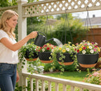 Set of 4-8 Inch Self Watering Hanging Planters - Image 3