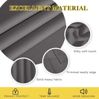 NICETOWN Grey Blackout Doorway Curtain 80 inch Length, Grommet Room Darkening - Image 5