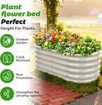17" Tall Outdoor Garden Raised Garden Bed Kits, 4ft X 2ft Oval, 0.8MM Thick - Image 3