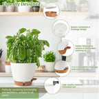 2 Pack 8 Inch Pots for Plants Indoor, Plastic Self Watering Planters - Image 5