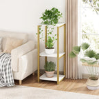 Plant Stand Indoor Corner Tall 3 Tier Metal Modern Flower Storage Plant Shelf - Image 2