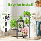 Plant Stand Indoor Outdoor, 6 Tier Metal Flower Shelf - Image 6