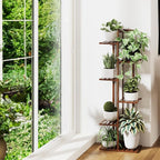 ROSSNY 48 Inch Tall Plant Stand Indoor, 6 Tier 7 Potted Bamboo Plant Stands - Image 4