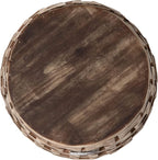 Balkene Home 62419 Maya Oval Rustic Garden Stool Wood Outdoor Seating & End - Image 4