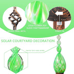 Solar Garden Lights Outdoor, Decorative LED Flame Garden Stakes, Hand Blown - Image 2