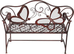 Alpine Corporation 45" x 23" Outdoor 2-Person Butterfly Garden Bench - Image 10