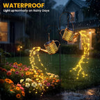 X-PREK Solar Garden Lights Outdoor Decoration, Metal Solar Watering Can Lights - Image 3