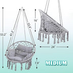 Macrame Hammock Hanging Swinging Chair - Image 5