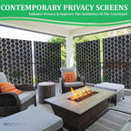 6FT Outdoor Metal Privacy Screen – Decorative Privacy Fence and Room/Garden - Image 4