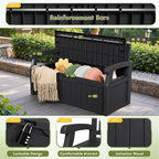 Greesum 80 Gallon Deck Box Storage Bench, Patio Furniture, Waterproof and UV - Image 3