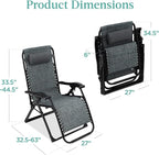 Best Choice Products Oversized Zero Gravity Chair, Folding Outdoor Patio - Image 3