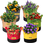 Grow Bags 10 Gallon, 6 Pack Fabric Plant Pots by SouilGoal