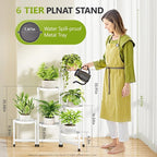 6 Tier Plant Stand Indoor, Tiered Plant Stand Outdoor - Image 3