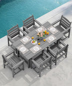SERWALL 67" Outdoor Dining Table - Image 7