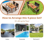Tangkula 4 Pieces Patio Dining Set - Image 9